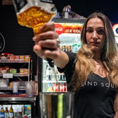 Drinks served at the venue bar