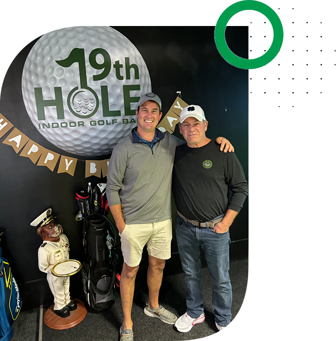 Members celebrating a birthday round in the bays