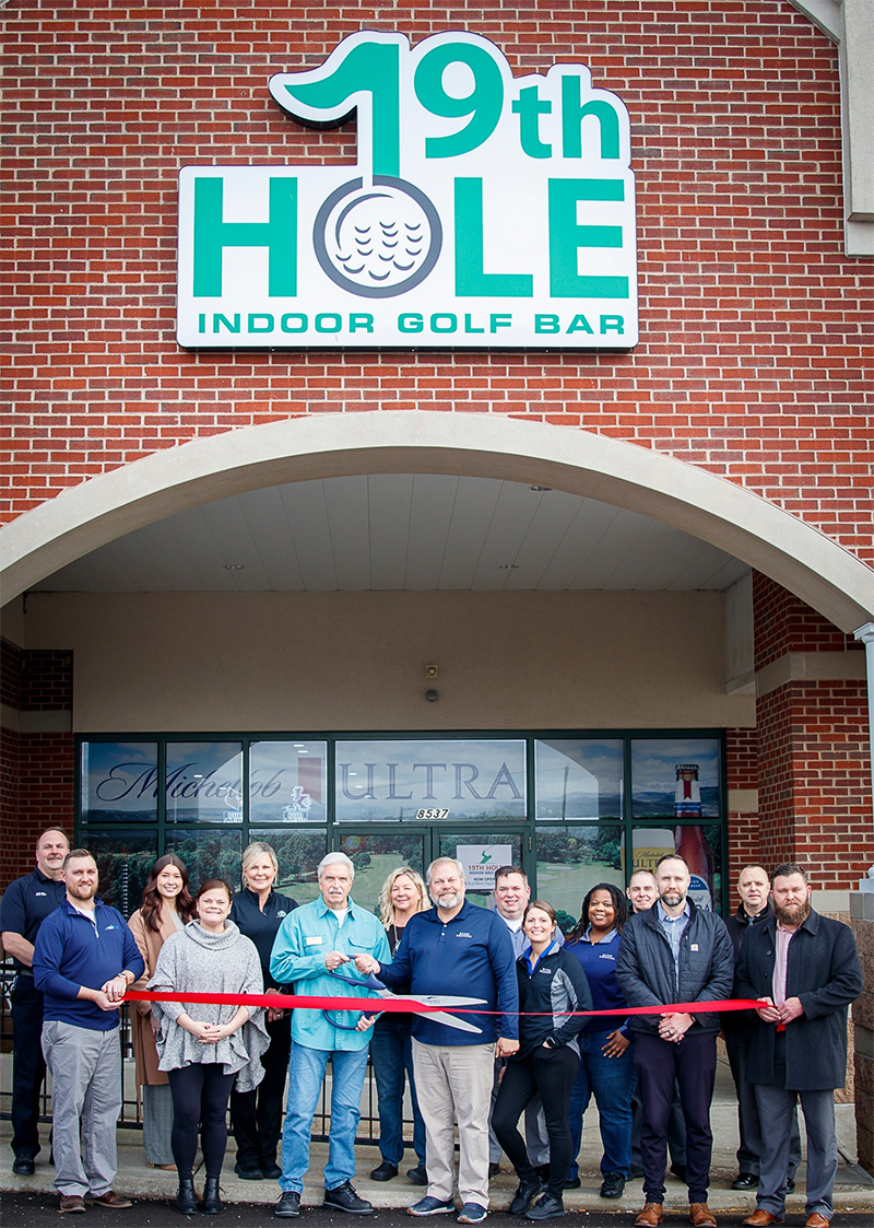 The front of the 19th Hole Indoor Golf venue