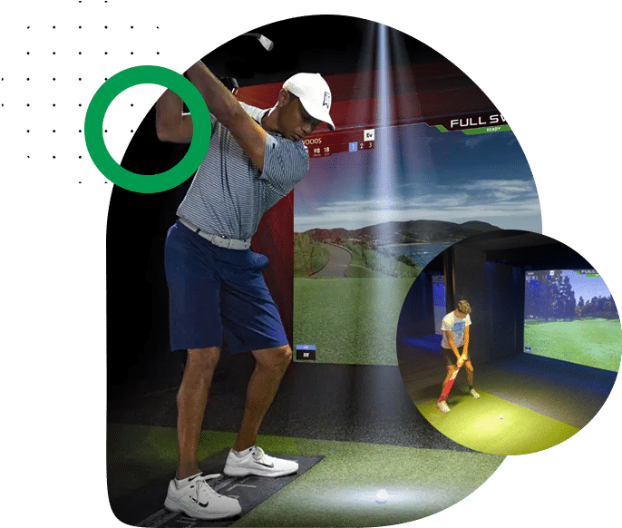 A world-class course rendered on the simulator screen